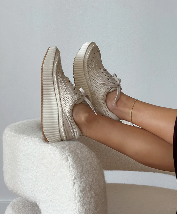 Dolce Vita: Dolen Sneakers - Sandstone Knit
