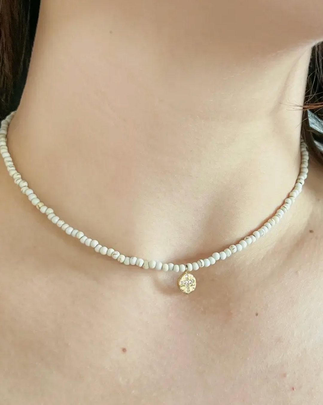 Beljoy: Ada Crystal Cross Necklace