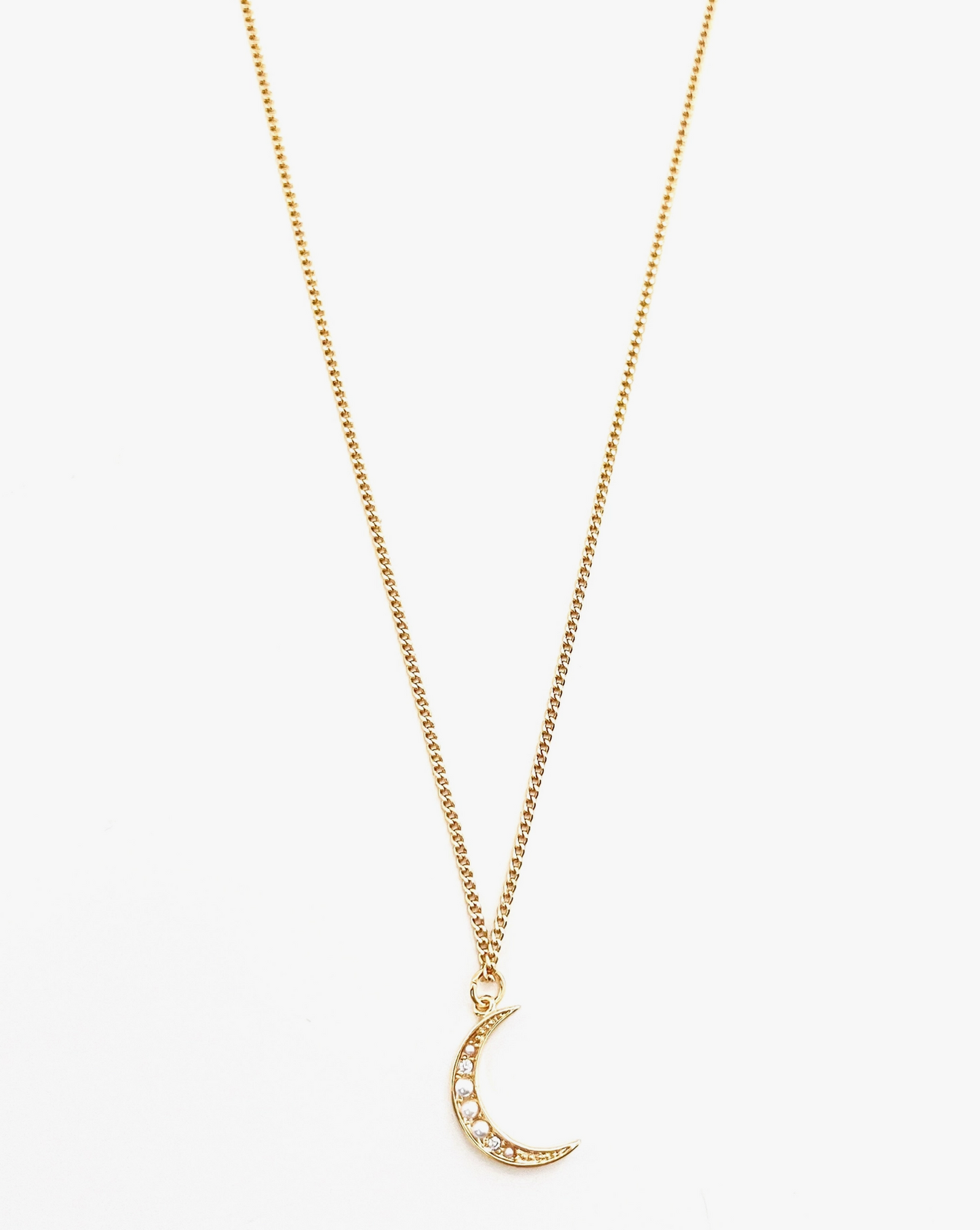Beljoy: Cynda Pearl Moon Necklace