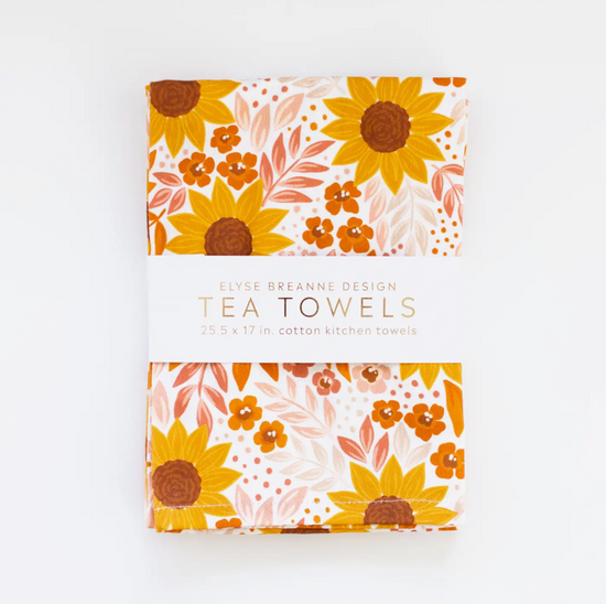 Load image into Gallery viewer, Pack of 2 Sunflower Field Tea Towels
