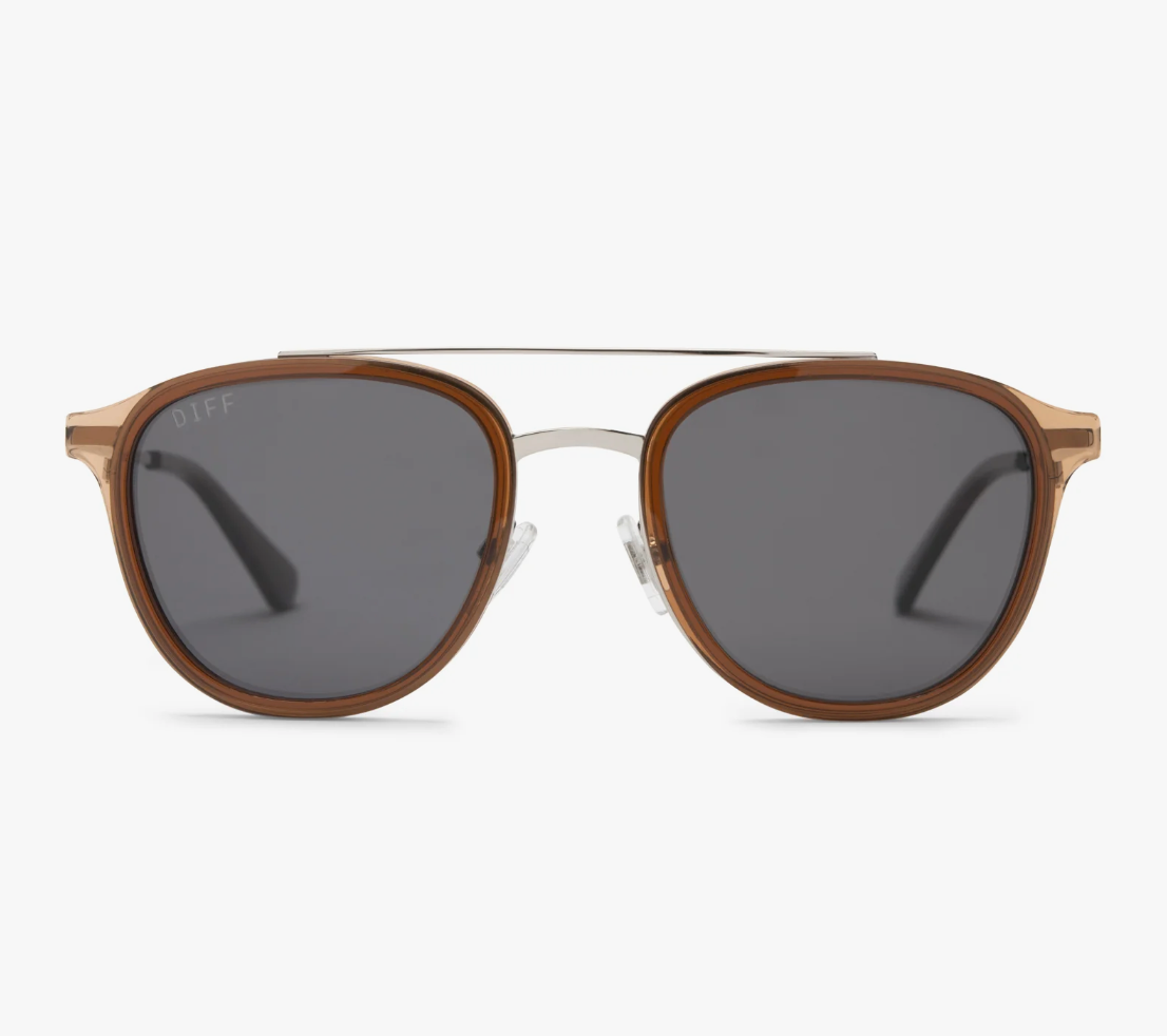 Diff Eyewear: Camden -Whiskey Grey Polarized Sunglasses