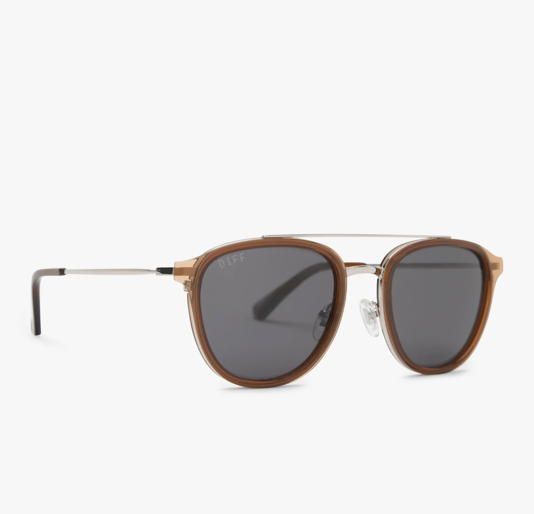 Diff Eyewear: Camden -Whiskey Grey Polarized Sunglasses