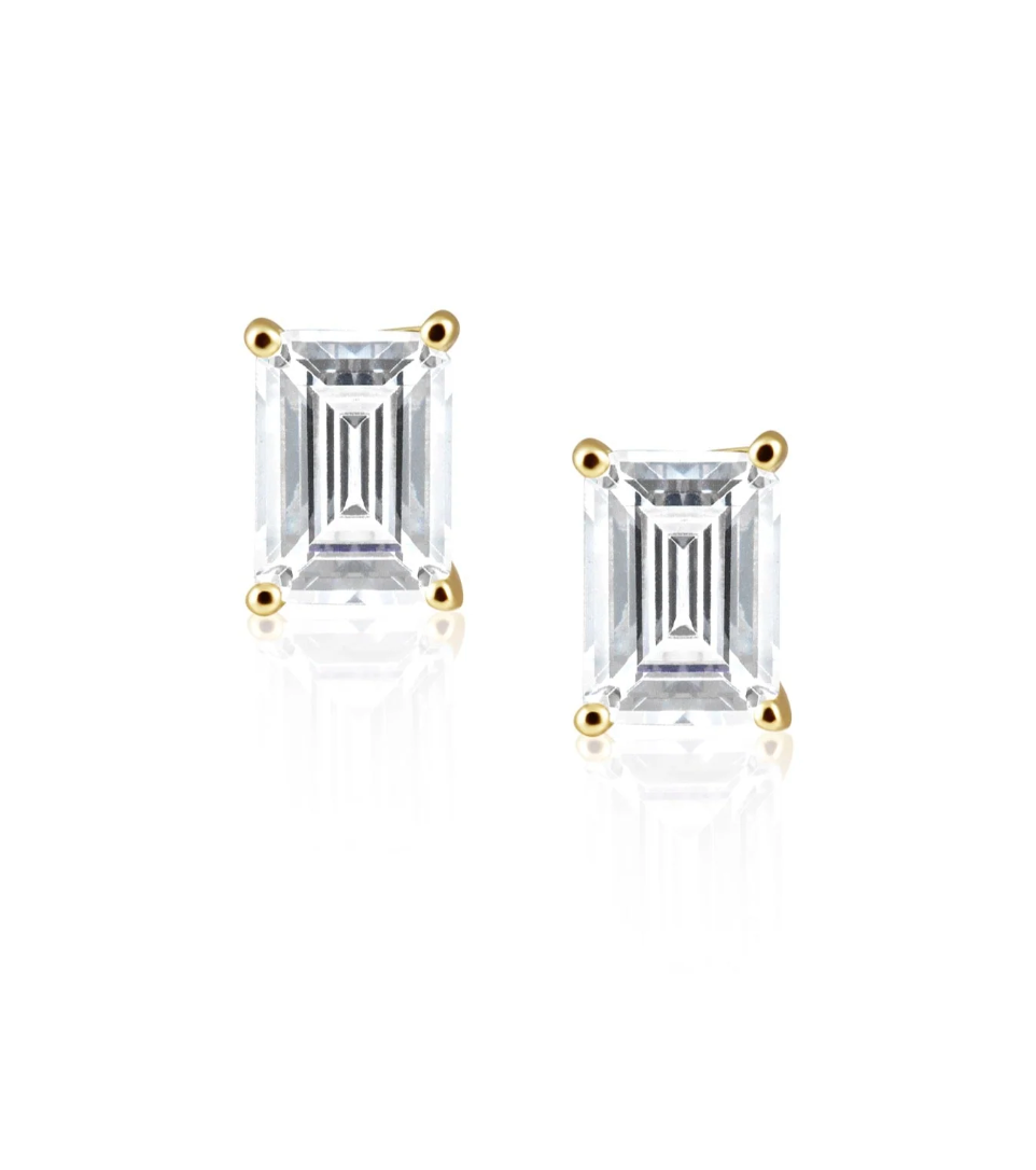 Katie Emerald Cut Studs