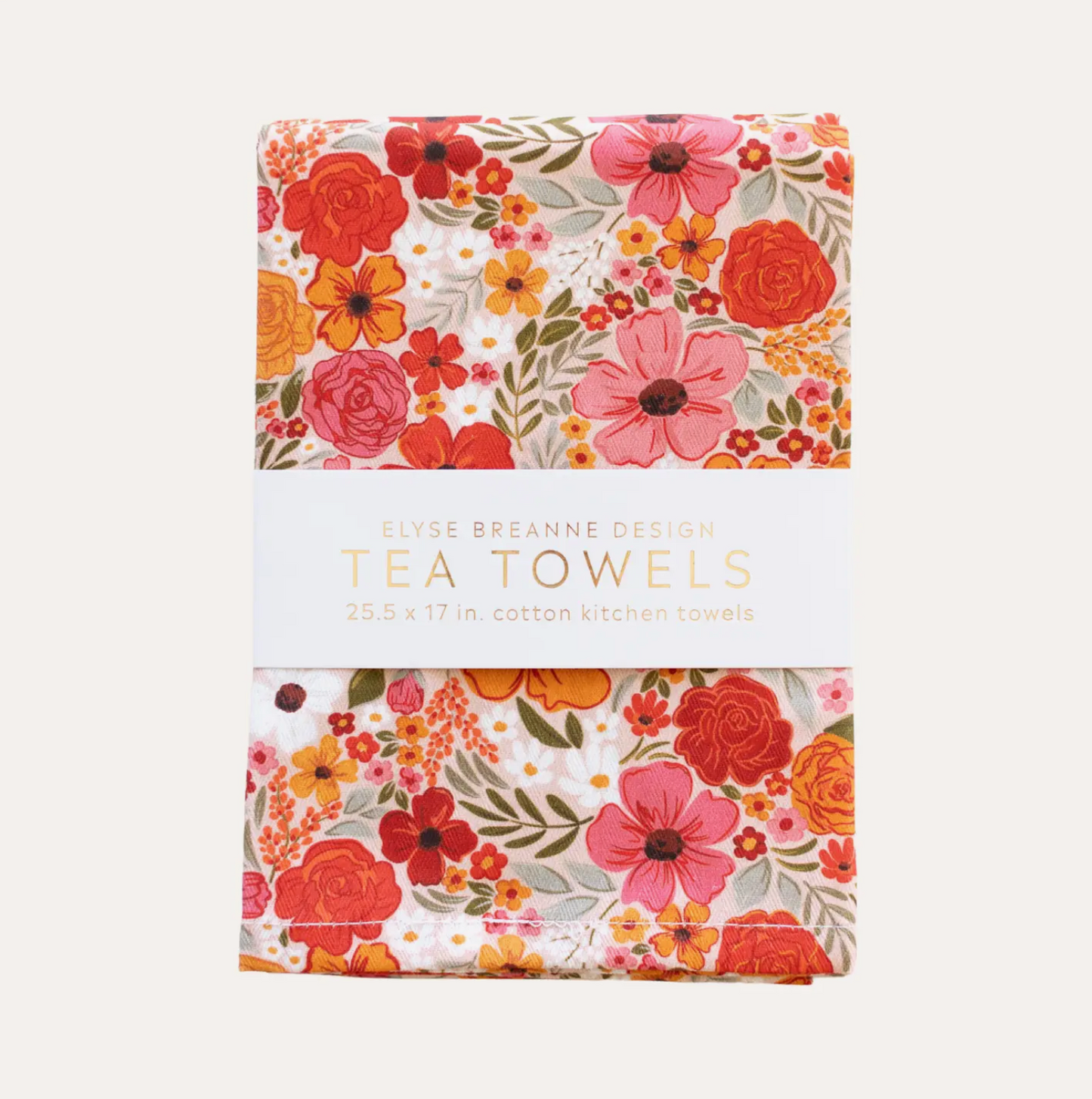 Pack of 2 Rosewood Blooms Tea Towels