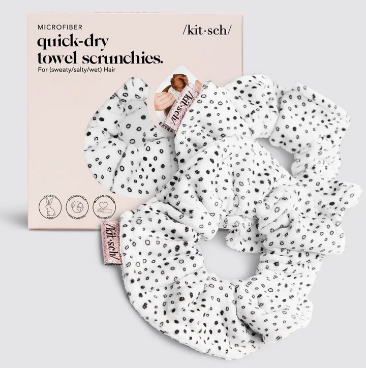 Kitsch Microfiber Towel Scrunchies - Micro Dot