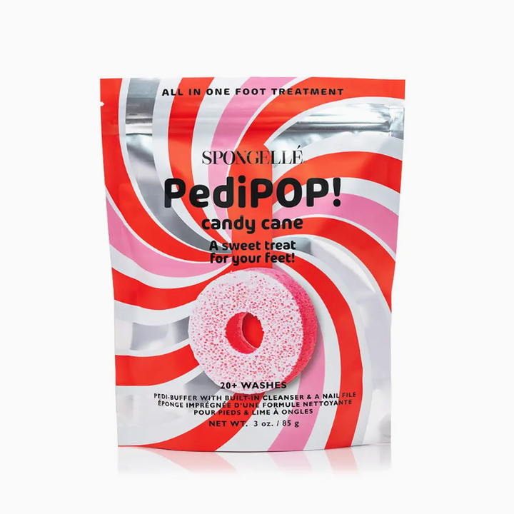 Spongelle:  Candy Cane PediPOP Pedi Buffer & Nail File