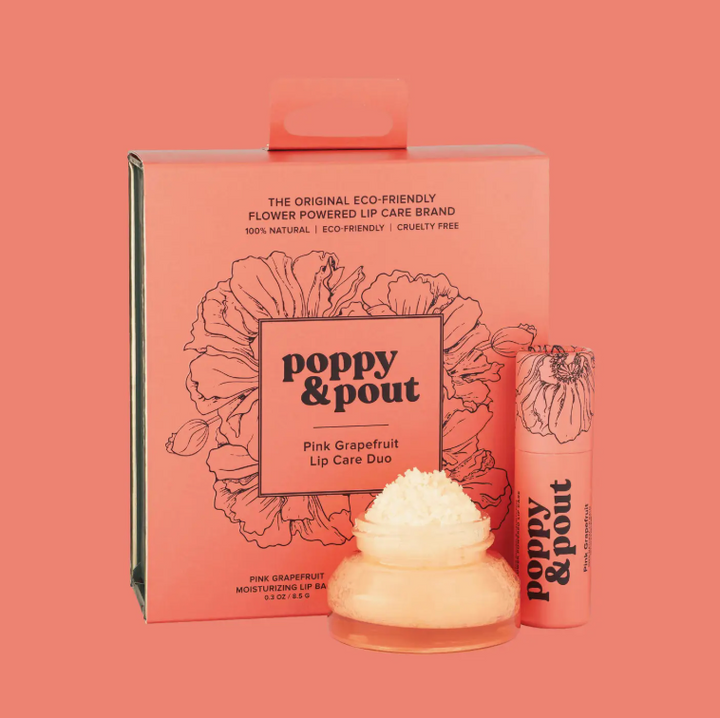 Poppy & Pout: Lip Care Duo, Pink Grapefruit