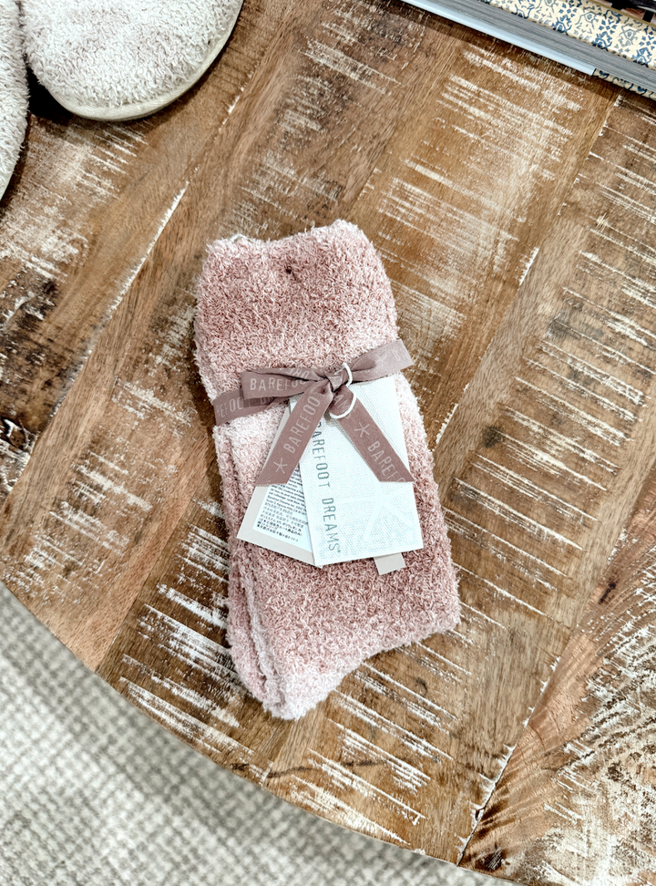 Barefoot Dreams: Cozychic Spacedye Socks - Teaberry