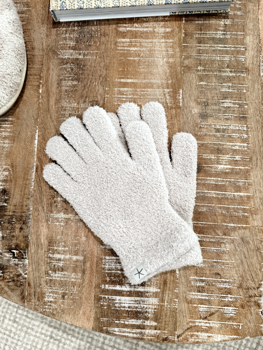 Barefoot Dreams: CozyChic® Gloves-Stone
