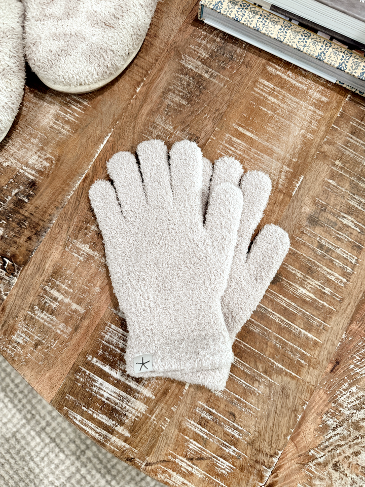 Barefoot Dreams: CozyChic® Gloves-Stone