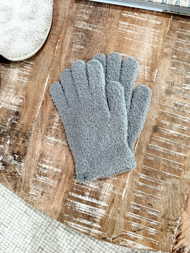 Barefoot Dreams: CozyChic® Gloves-Pewter