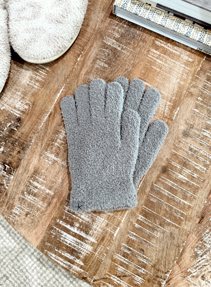 Barefoot Dreams: CozyChic® Gloves-Pewter