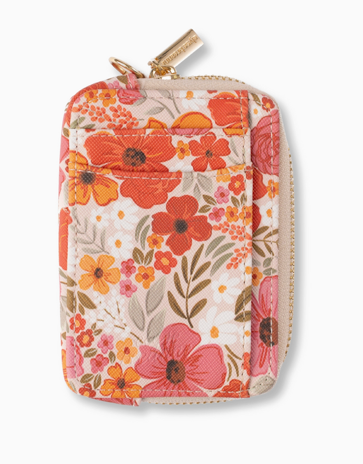 Rosewood Blooms Zip Wallet