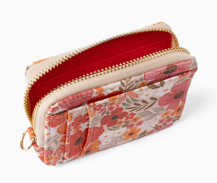 Rosewood Blooms Zip Wallet
