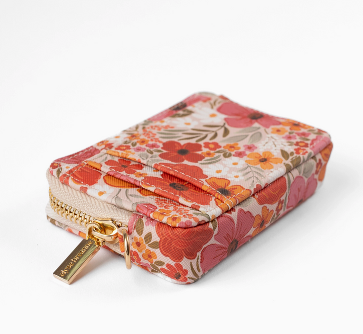 Rosewood Blooms Zip Wallet
