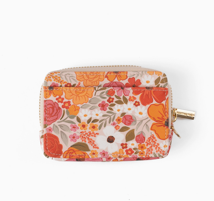 Rosewood Blooms Zip Wallet