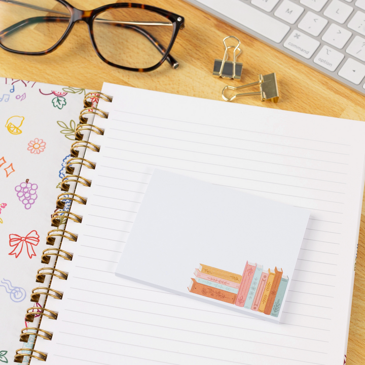 Stack of Books Sticky Note, 4x3" | Bookish & Reading
