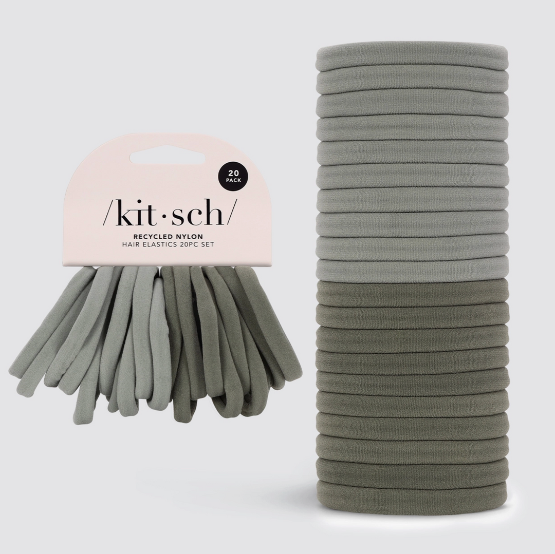 Eco-Friendly Nylon Elastics 20pc - Eucalyptus