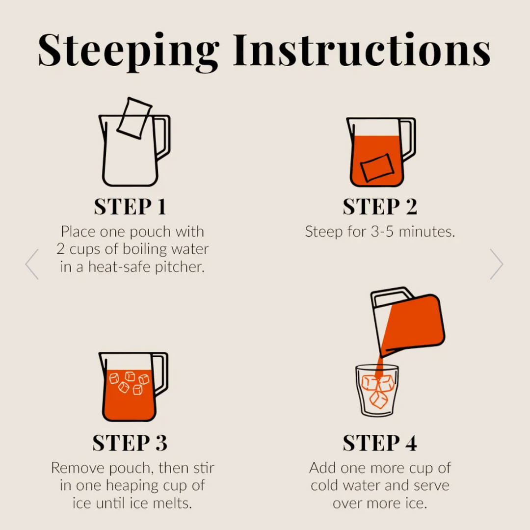 Ginger Peach Black Large Iced Tea Pouches