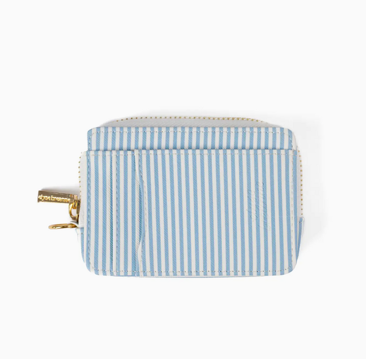 Blue Stripes Zip Wallet