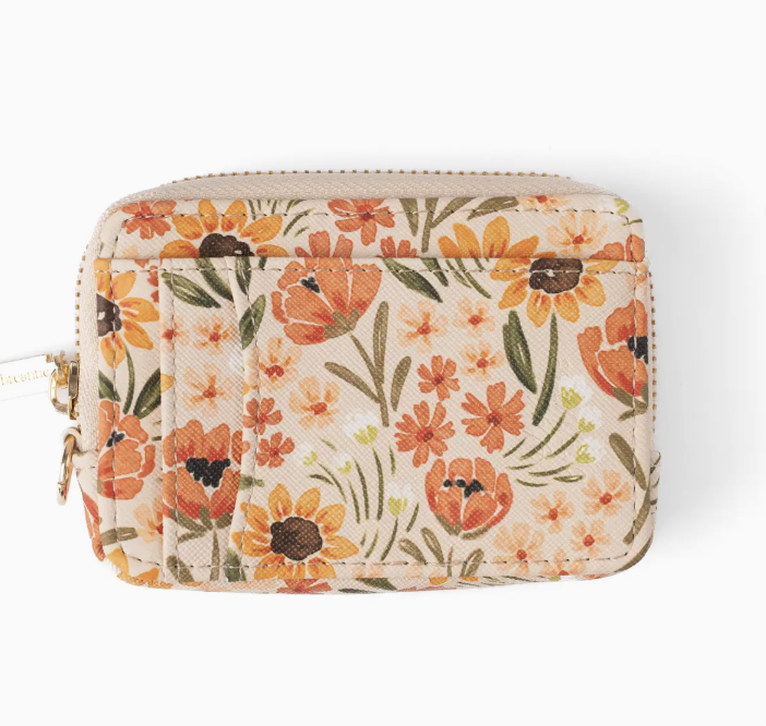 Sunny Poppies Zip Wallet