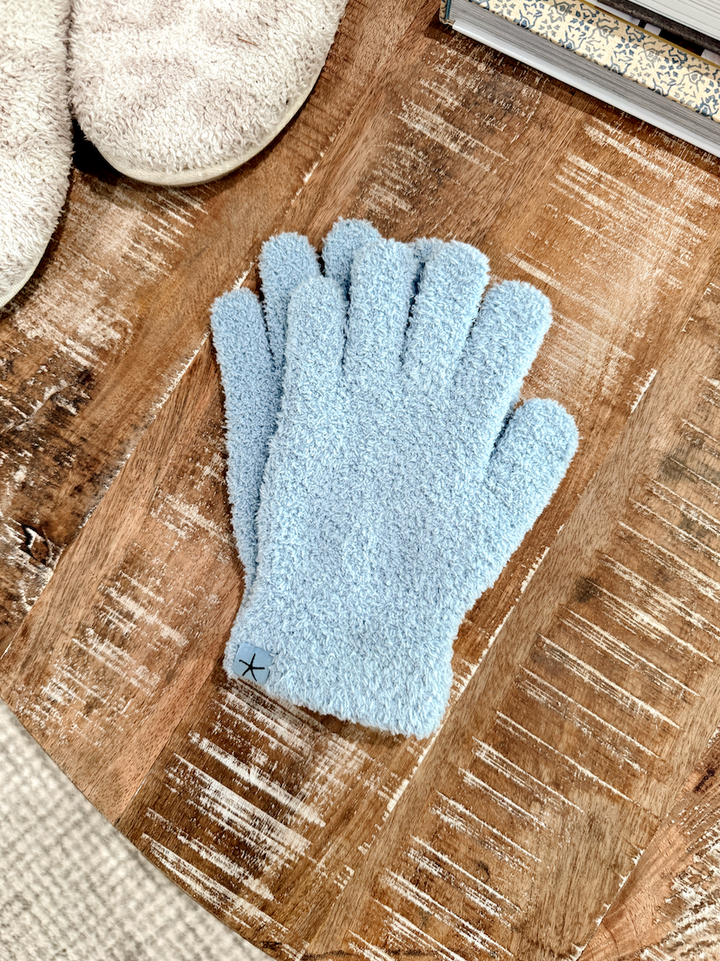 Barefoot Dreams: CozyChic® Gloves-Snow Drop