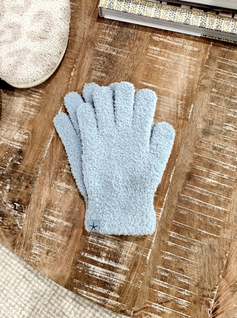 Barefoot Dreams: CozyChic® Gloves-Snow Drop