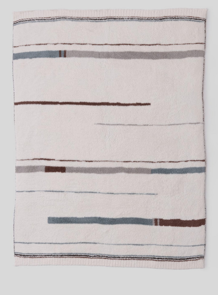 Barefoot Dreams: CozyChic® Vista Stripe Throw -Cream Multi
