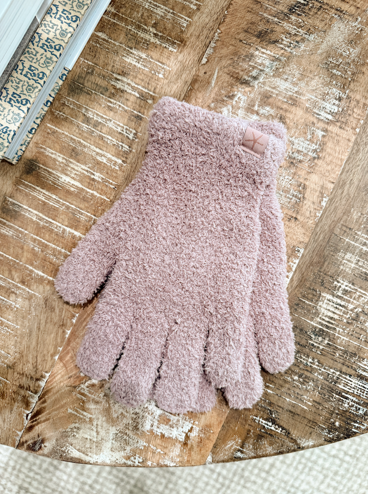 Barefoot Dreams: CozyChic® Gloves-TeaBerry