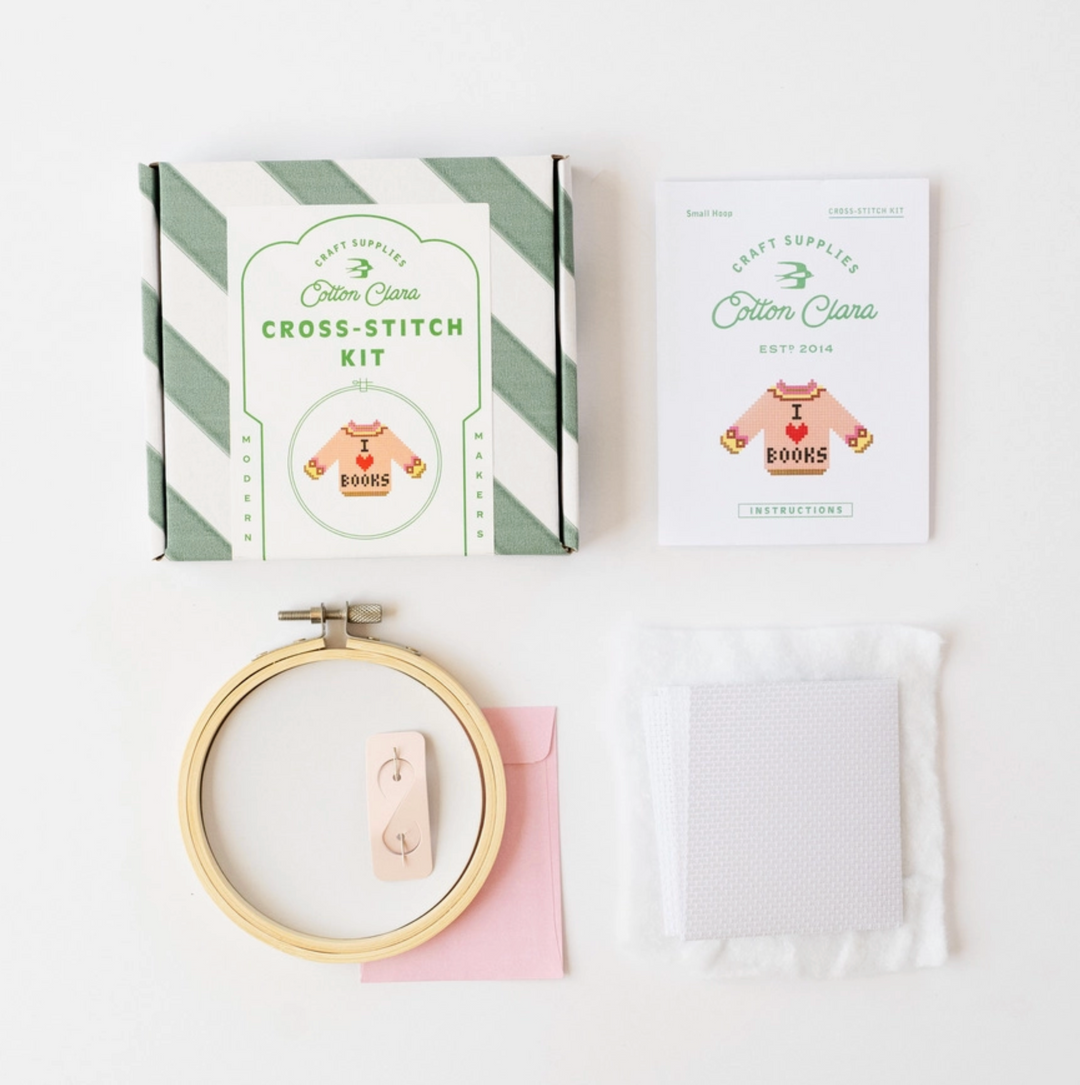 I Love Books Cross Stitch Kit