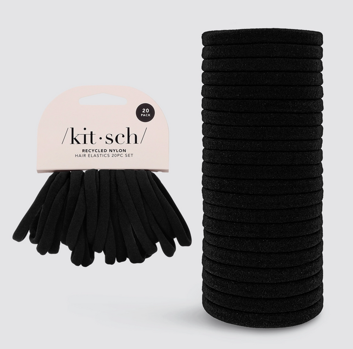Kitsch: Eco-Friendly Nylon Elastics 20pc set - Black