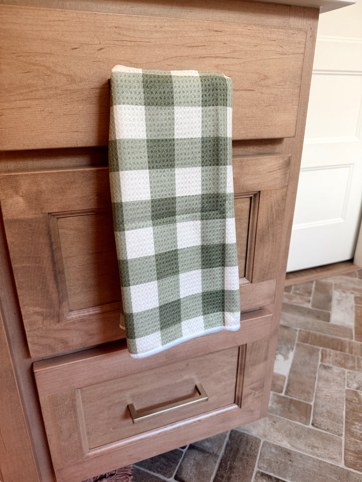 Olive Double-Sided Hand Towel