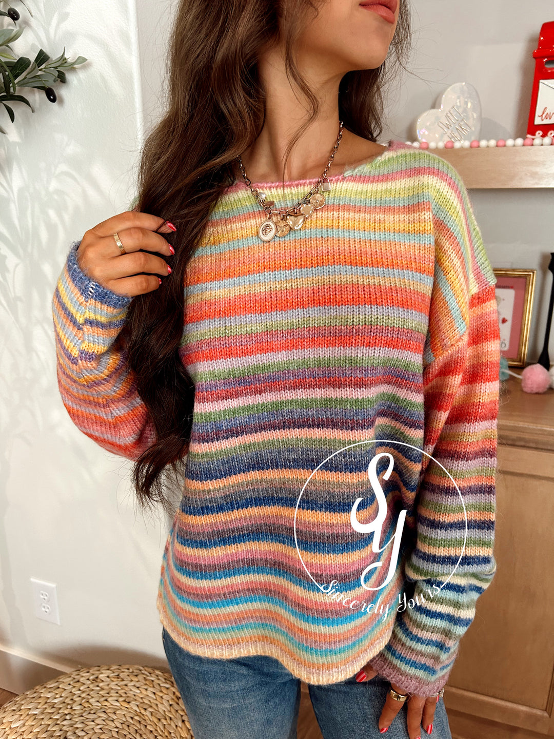 Strict Love Sweater - Sky/Purple