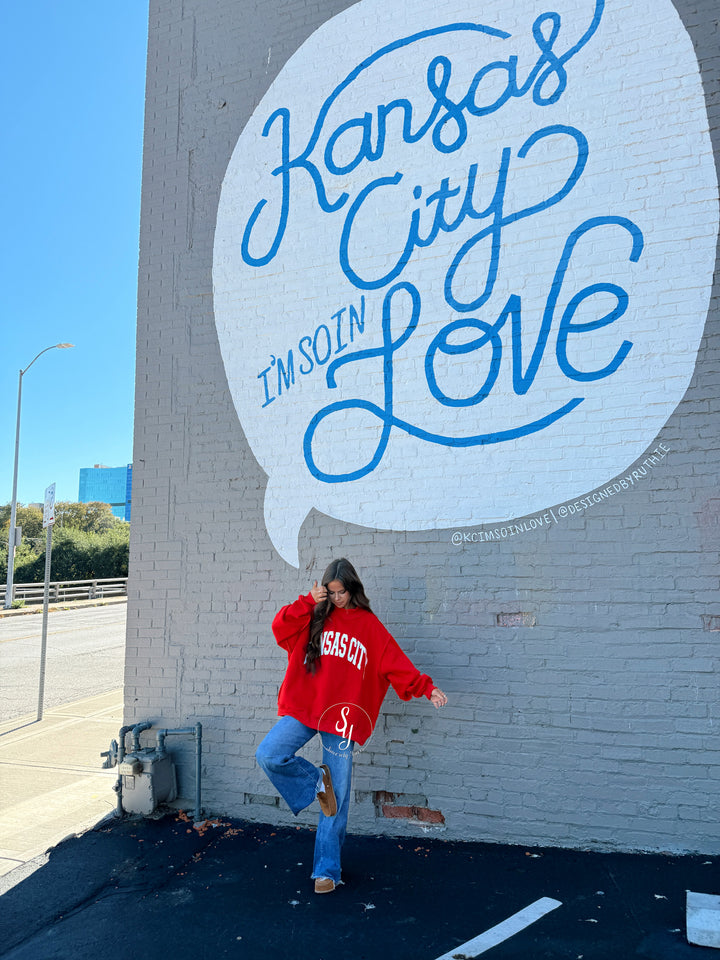 Kansas City Reversible Mock Neck - Red