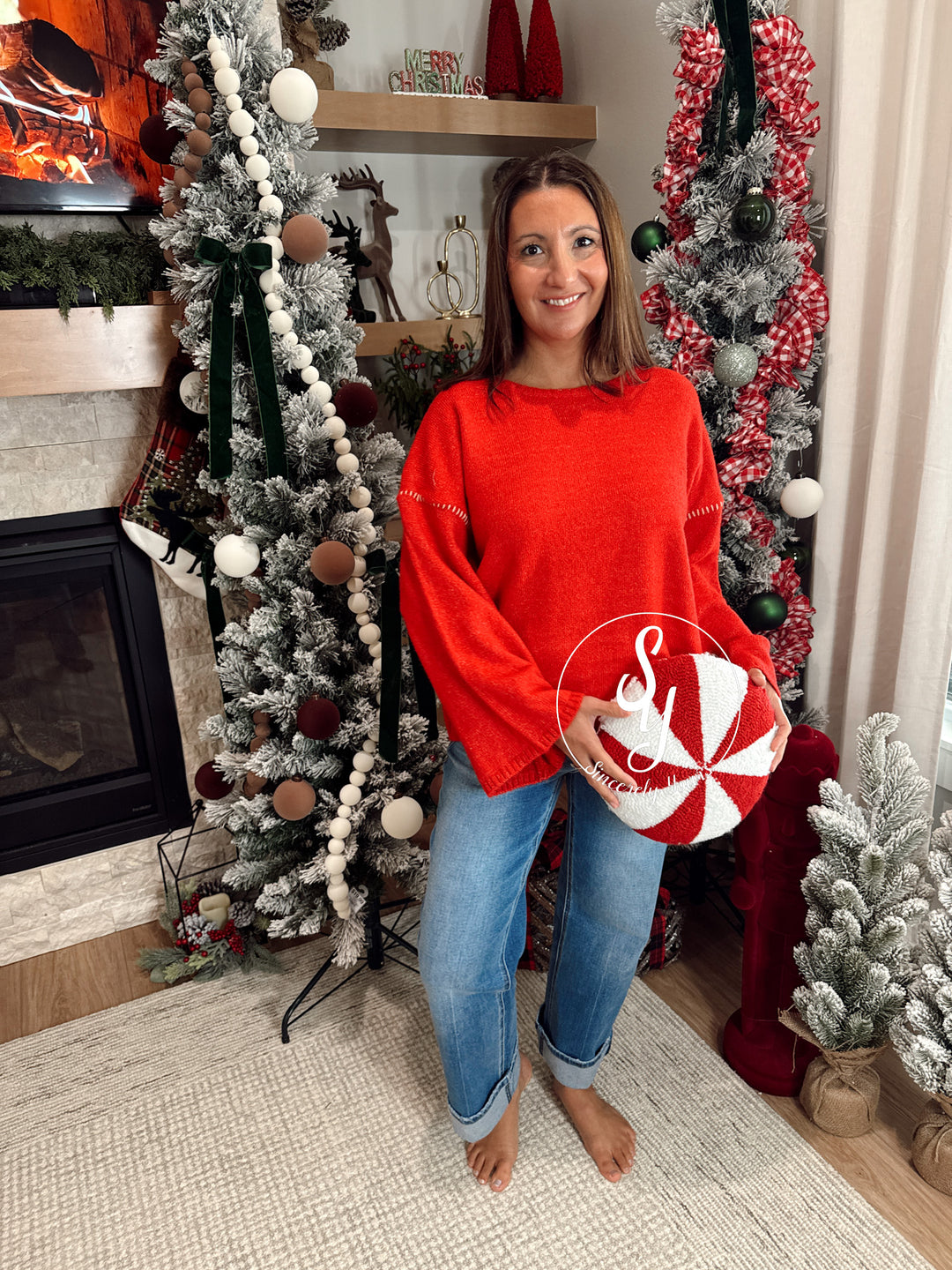 Bright and Cheery Sweater - Pepperberry