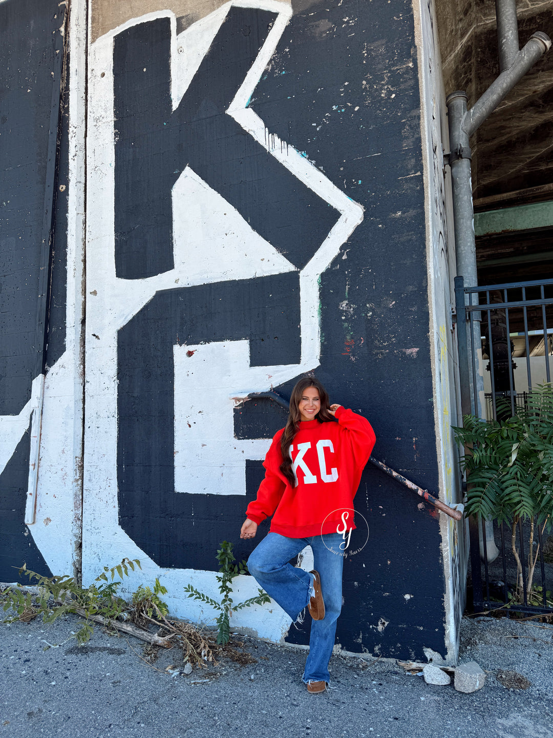 Kansas City Reversible Mock Neck - Red