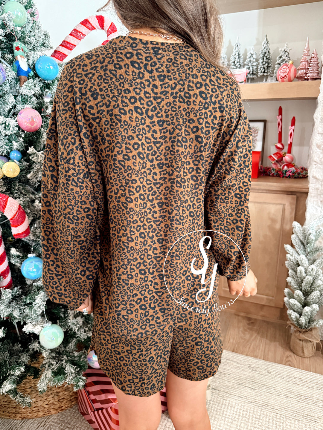 Cozy Leopard Set- Brown