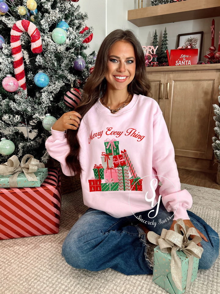 All The Presents Crewneck - Lt Pink