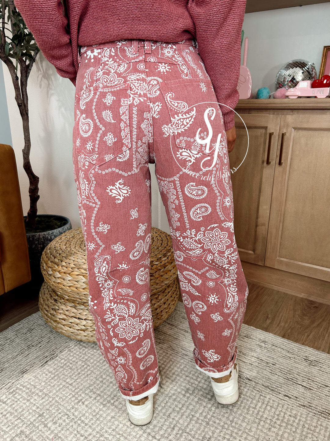 In My Feels Barrel Denim - Washed Pink