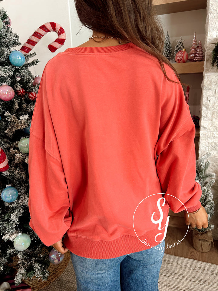 Nutcracker Christmas Sweater - Dk Coral