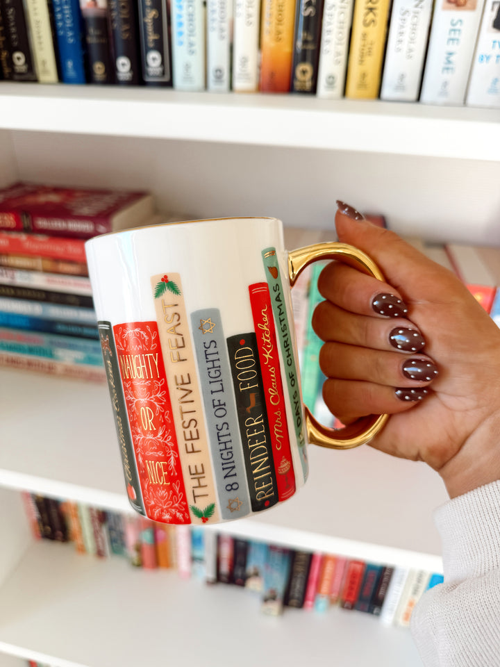 Festive Book Club Porcelain Mug