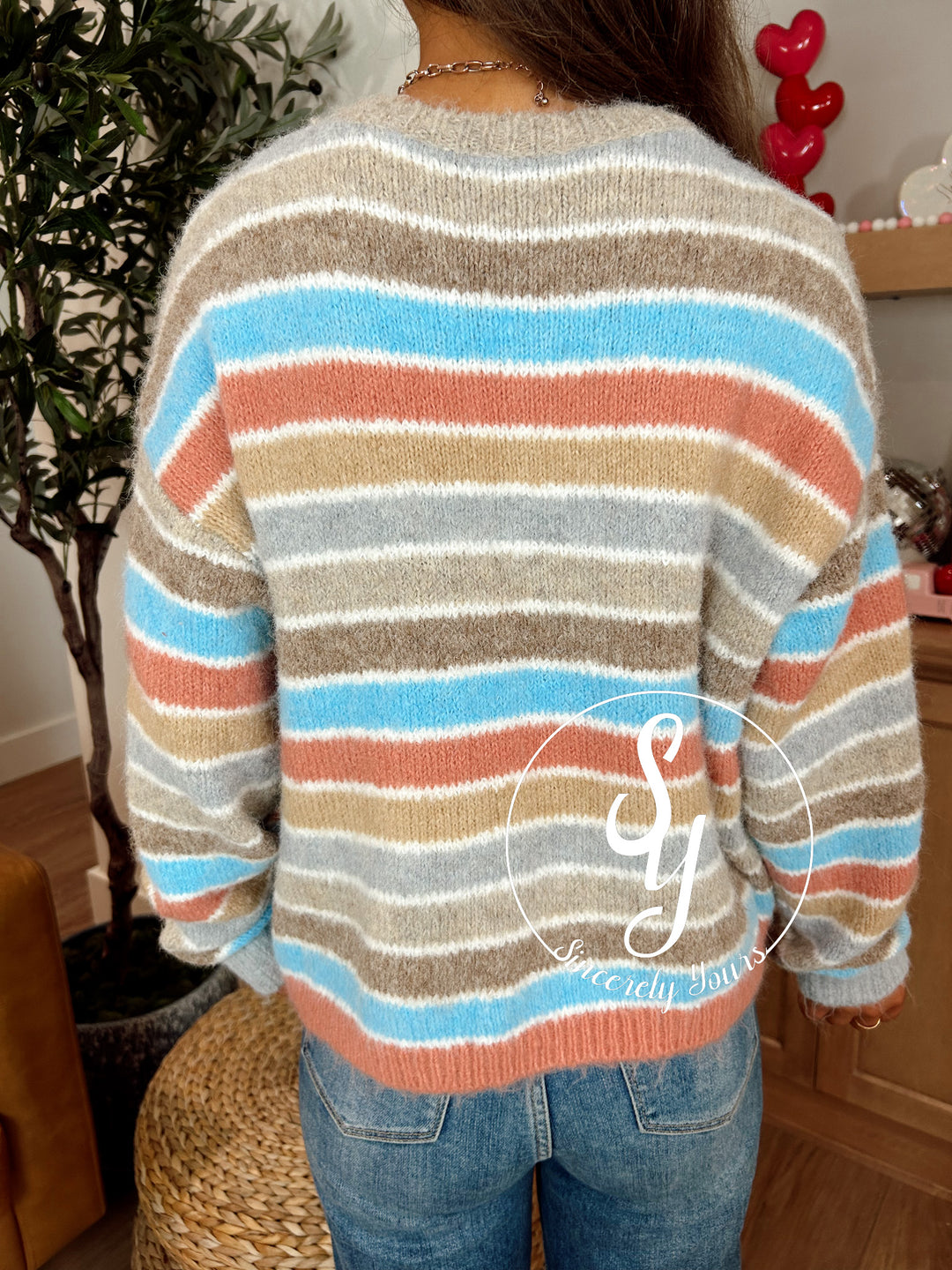 Feeling The Cuddle Sweater - Champagne Combo