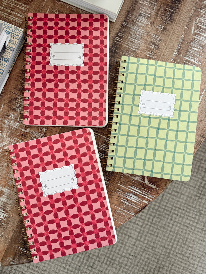 Small Twinwire Notebook - Pinwheel Pink