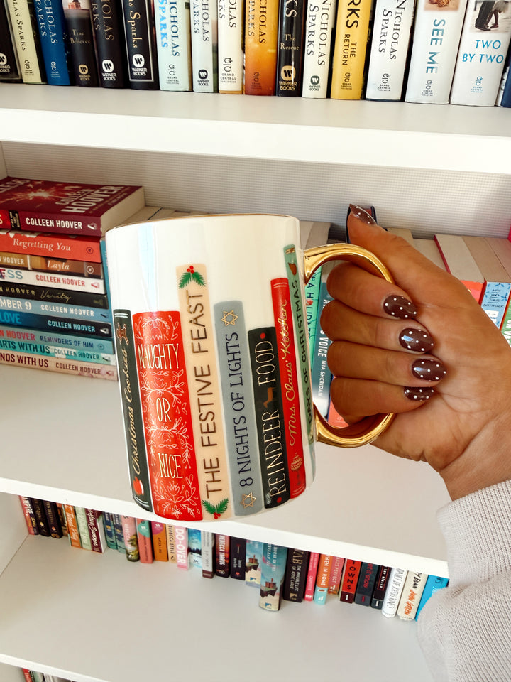 Festive Book Club Porcelain Mug