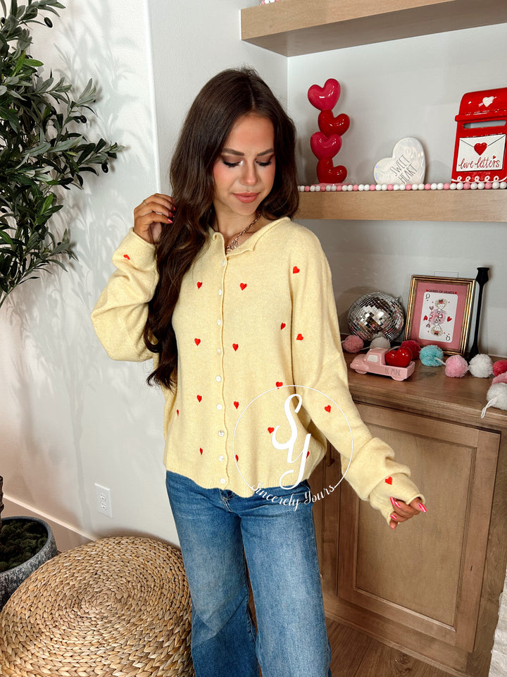 Heartbeat Cardigan - Honey