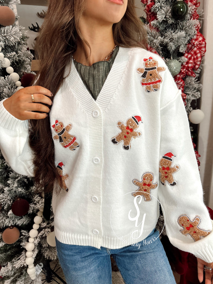 Gingerbread Happiness Cardigan - Ivory