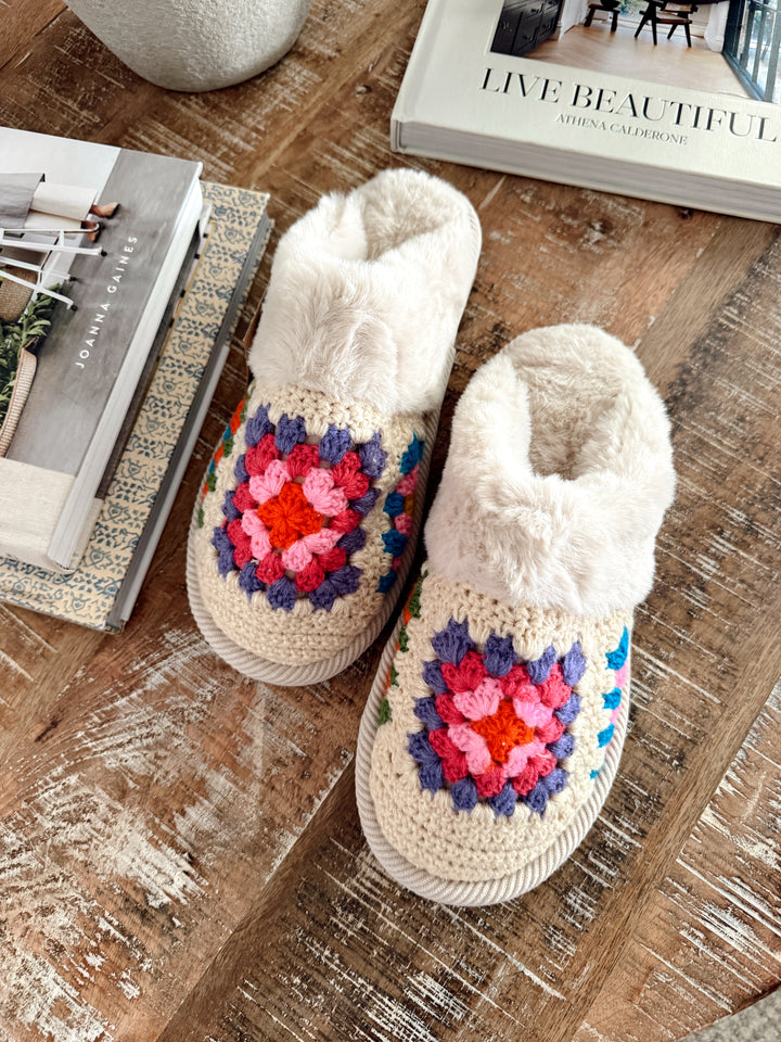 Crochet Slipper - Beige