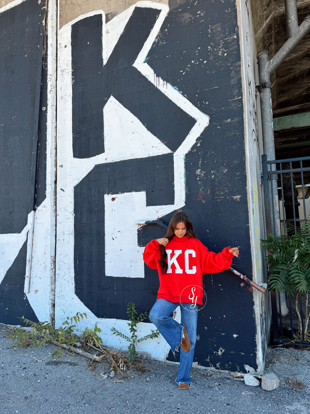 Kansas City Reversible Mock Neck - Red