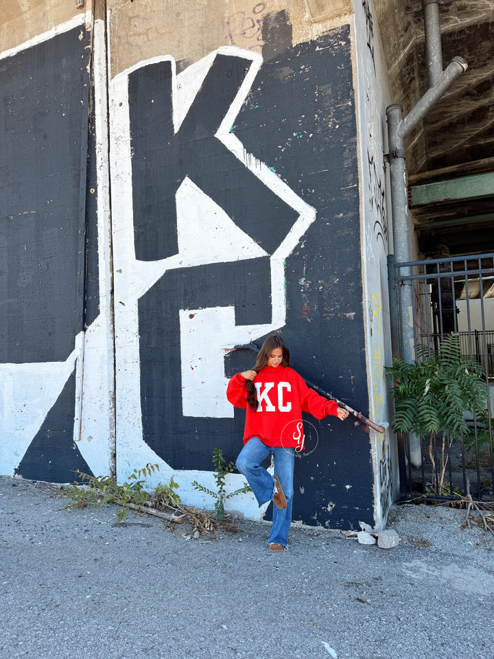 Kansas City Reversible Mock Neck - Red