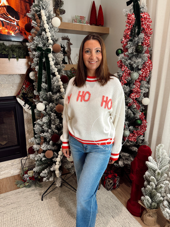 Candy HoHoHo Sweater - Cream